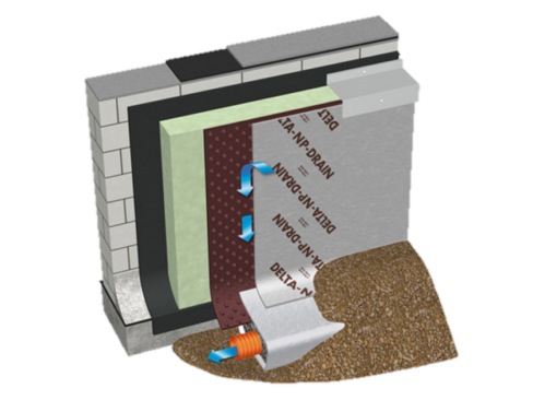 Ģeomembrāna ar ģeotekstilu PM DRAIN-TEC 250 (30m² rullis) - Image 4