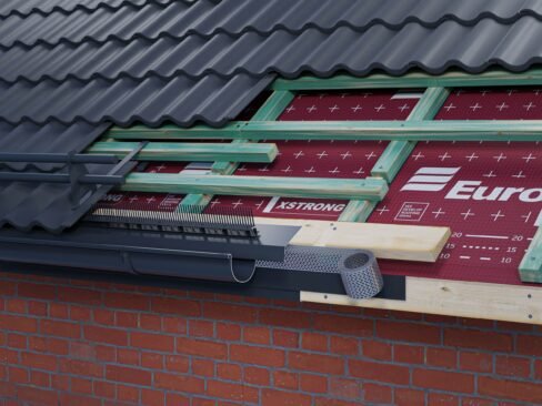 Gutter tape 100 ALU cokola un dzegas ventilācijas lenta (60m rullis) - Image 2